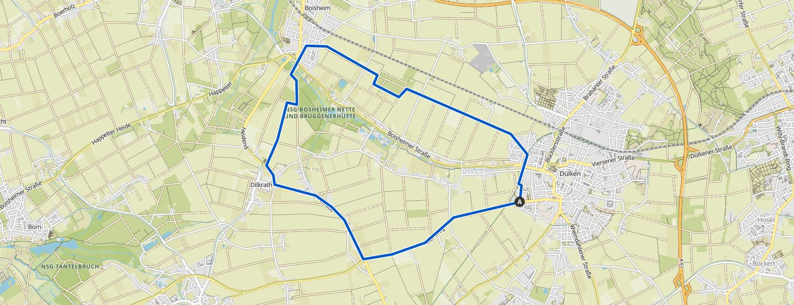 Dülken nach Boisheim