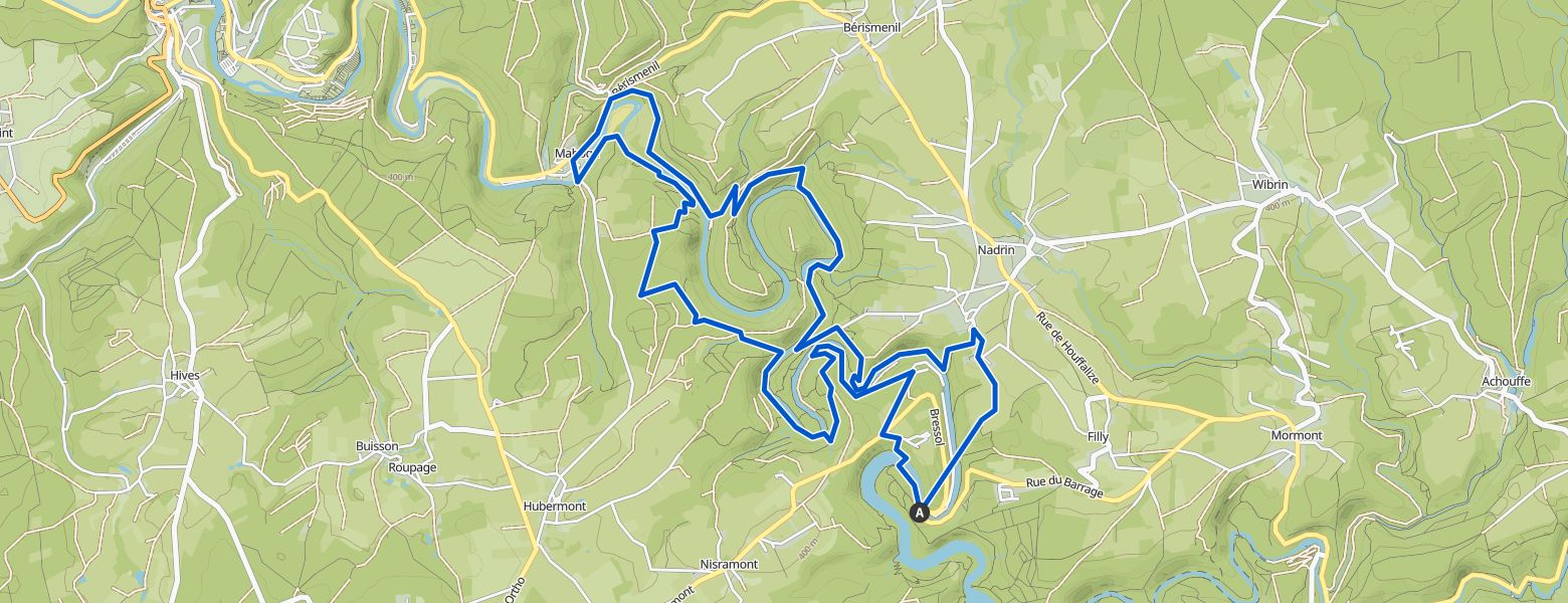 Vallée de l'Ourthe – Rocher du Hérou Runde von Filly map