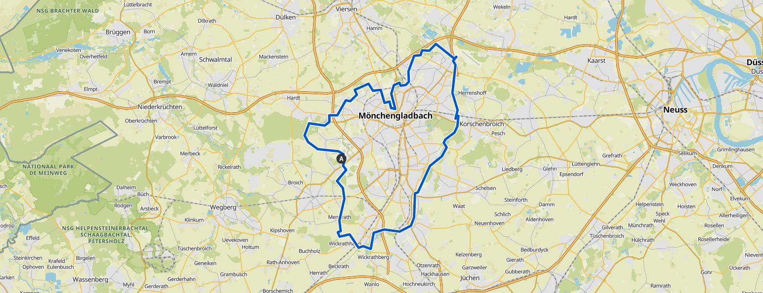 Megamarsch 50/12 Mönchengladbach 2023 map