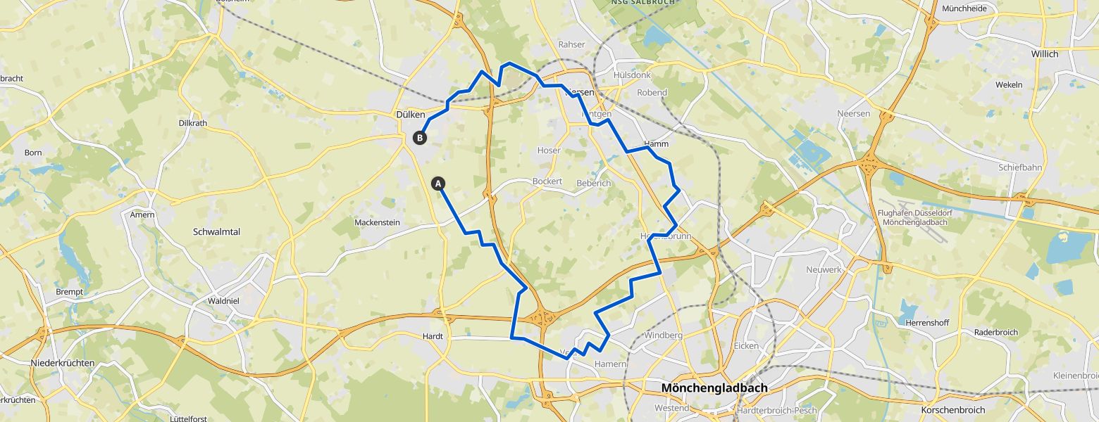 Dülken, Mönchengladbach, Viersen map