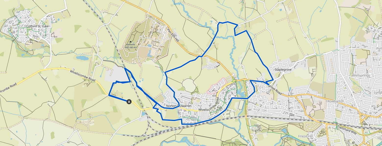 Hike around Norton-Fitzwarren Map Image