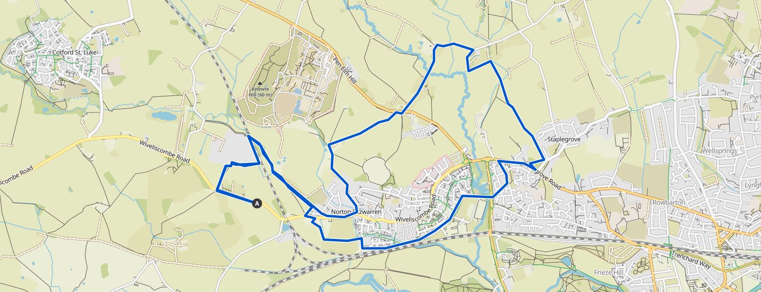 Hike around Norton-Fitzwarren map