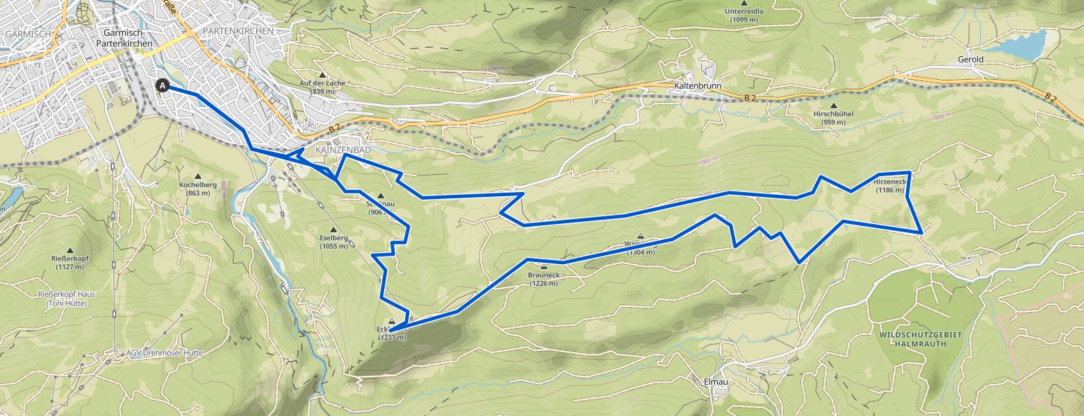 Alpengasthof-Tour map