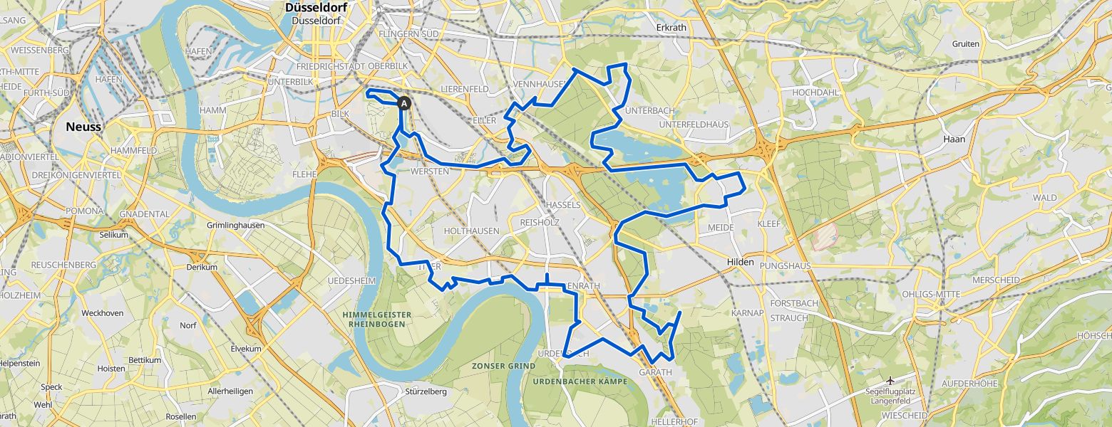 Megamarsch Düsseldorf 2023 map