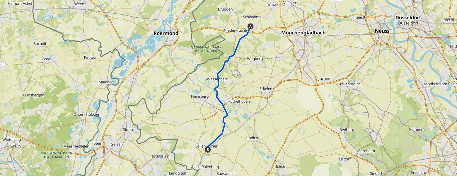 From Dülken to the Vaalserberg - Day 1 - From Dülken to Geilenkirchen