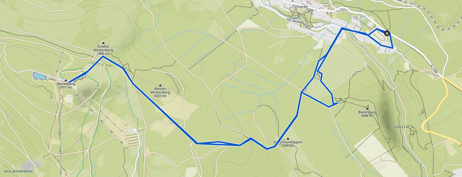 Harz-Tour HWN 14, 156 map