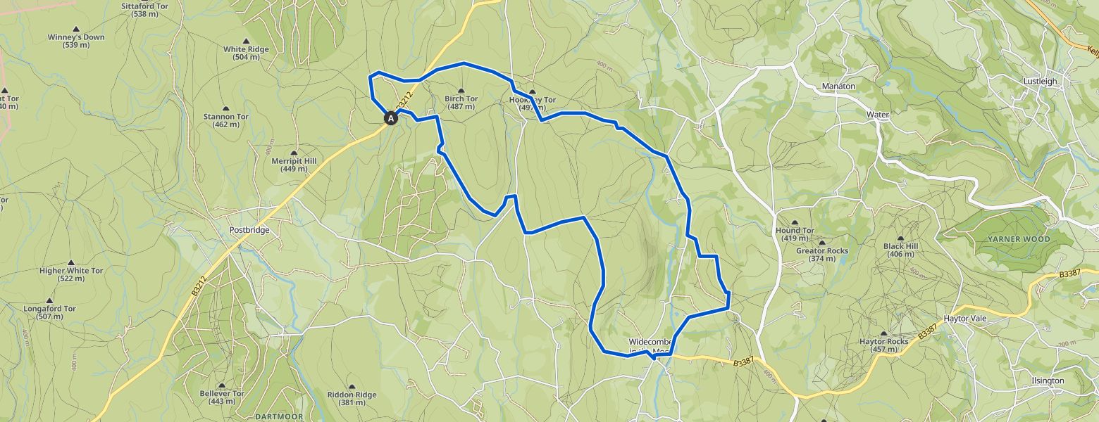 Dartmoor National Park map