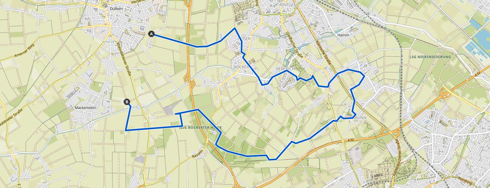 Viersen im Schnee map