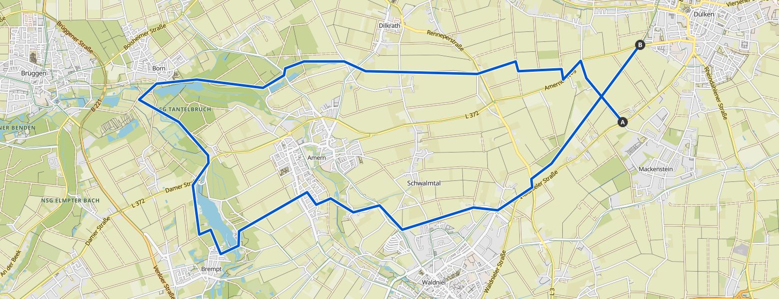 An der Schwalm – Tantelbruch loop from Dülken map