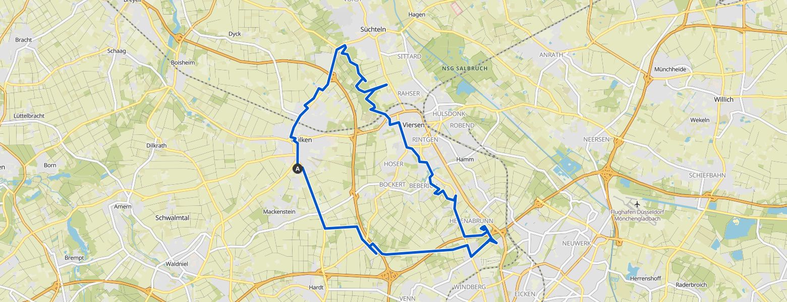 Viersen E-Mountainbiking map