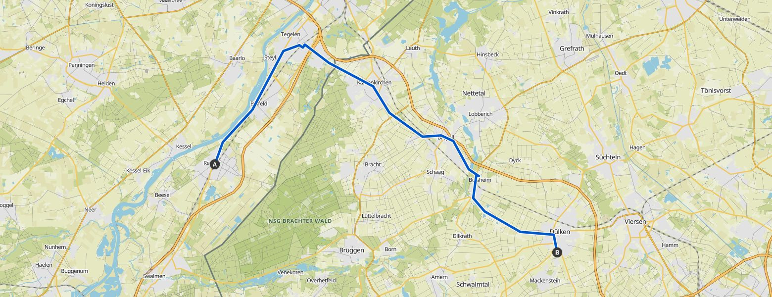 Reuver - Dülken E-Mountainbiking Map Image