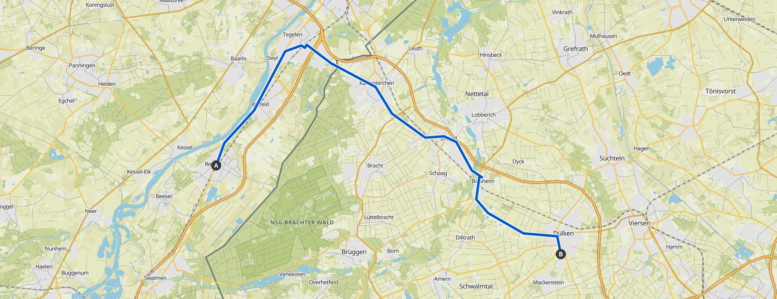 Reuver - Dülken E-Mountainbiking map
