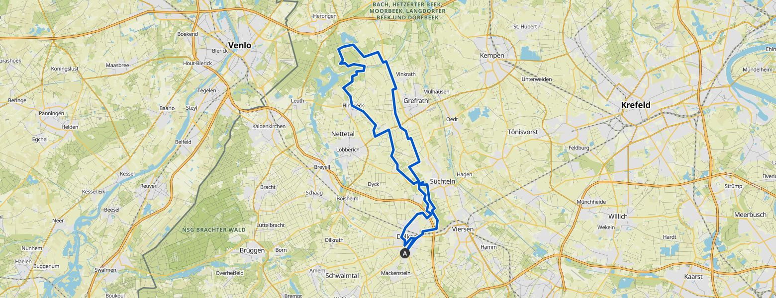 Viersen - Wachtendonk loop eMTB Ride (18-05-2024) Map Image