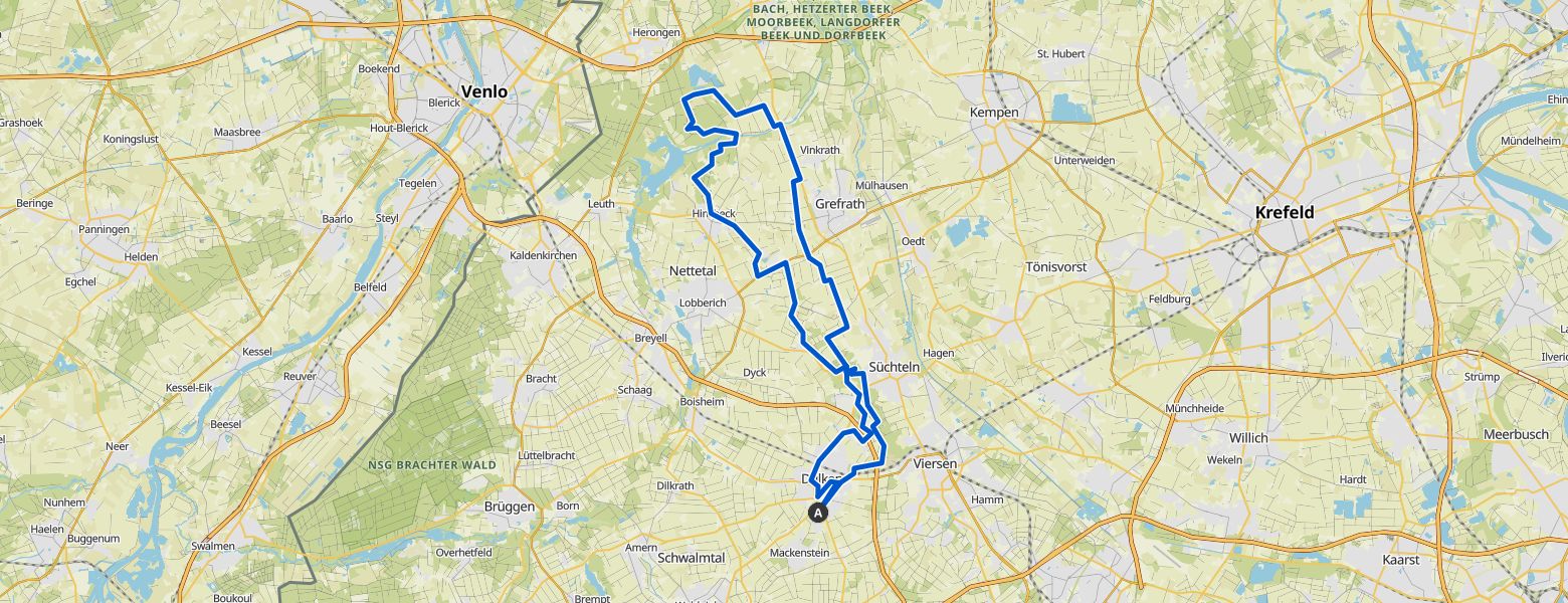 Viersen - Wachtendonk loop eMTB Ride (18-05-2024) map