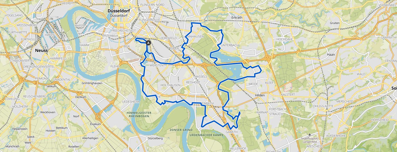 Megamarsch Düsseldorf 2024 map