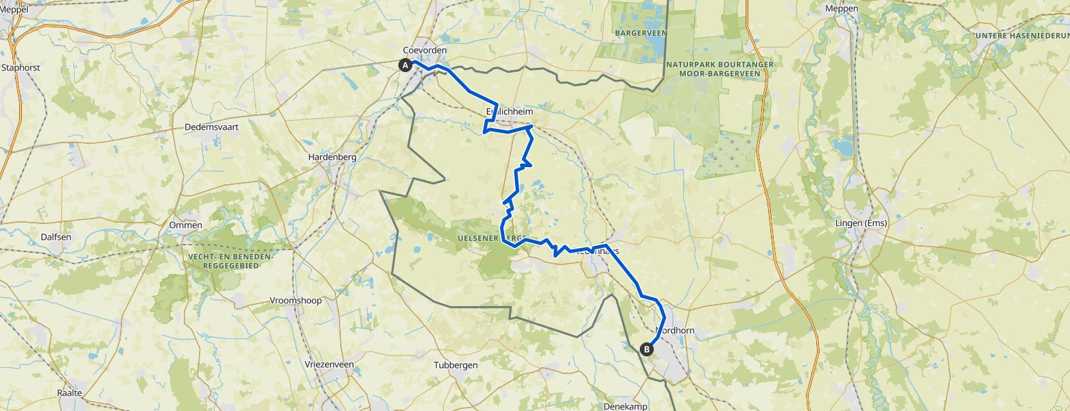 Megamarsch #WirGehenWeiter - Sommer 2024 - Day 1 - From Coevorden to Nordhorn map