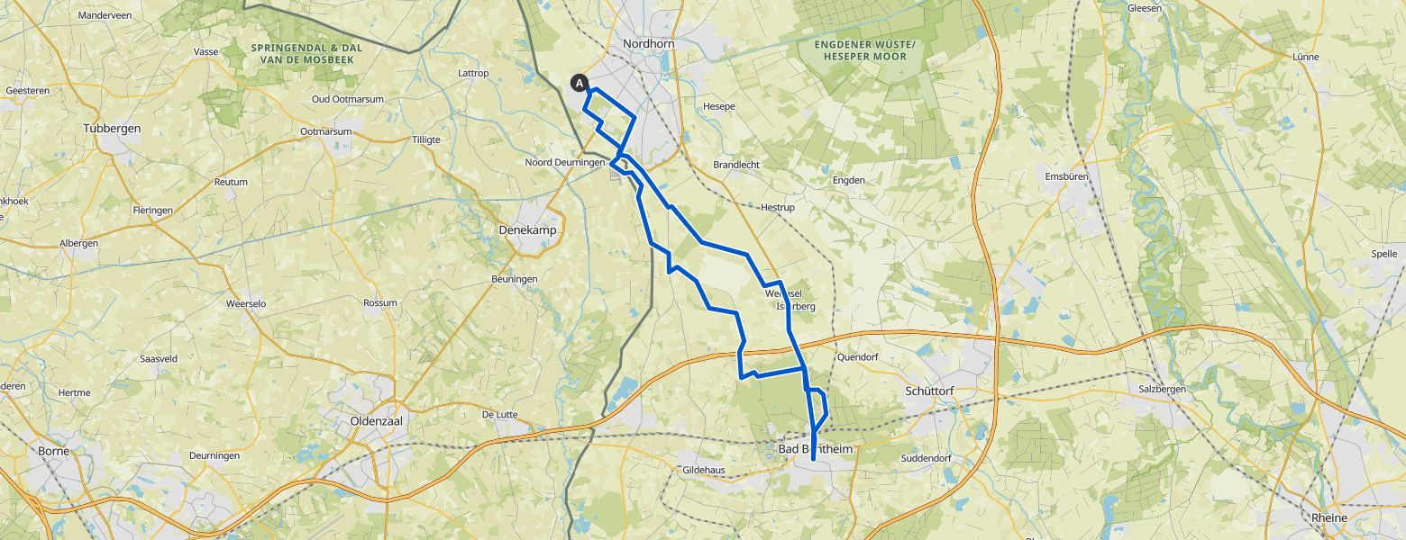 Megamarsch #WirGehenWeiter - Sommer 2024 - Day 2 - Nordhorn Bad Bentheim Map Image