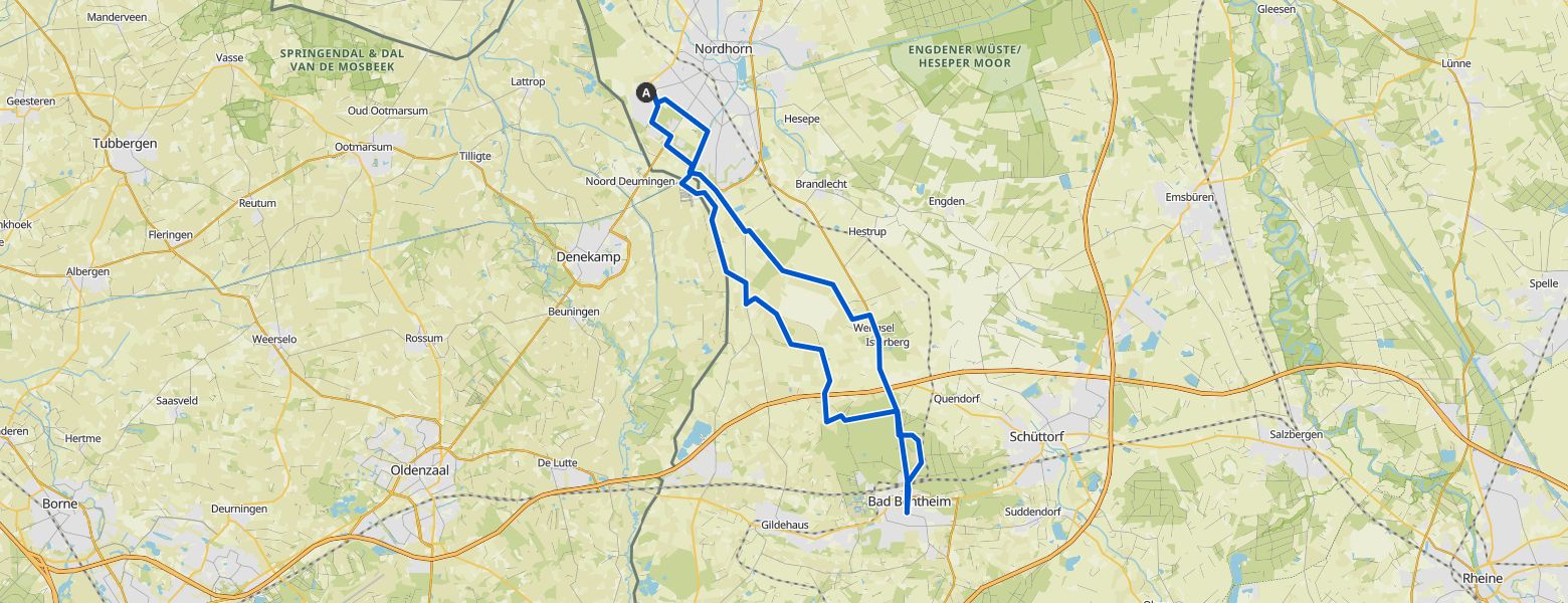 Megamarsch #WirGehenWeiter - Sommer 2024 - Day 2 - Nordhorn Bad Bentheim map