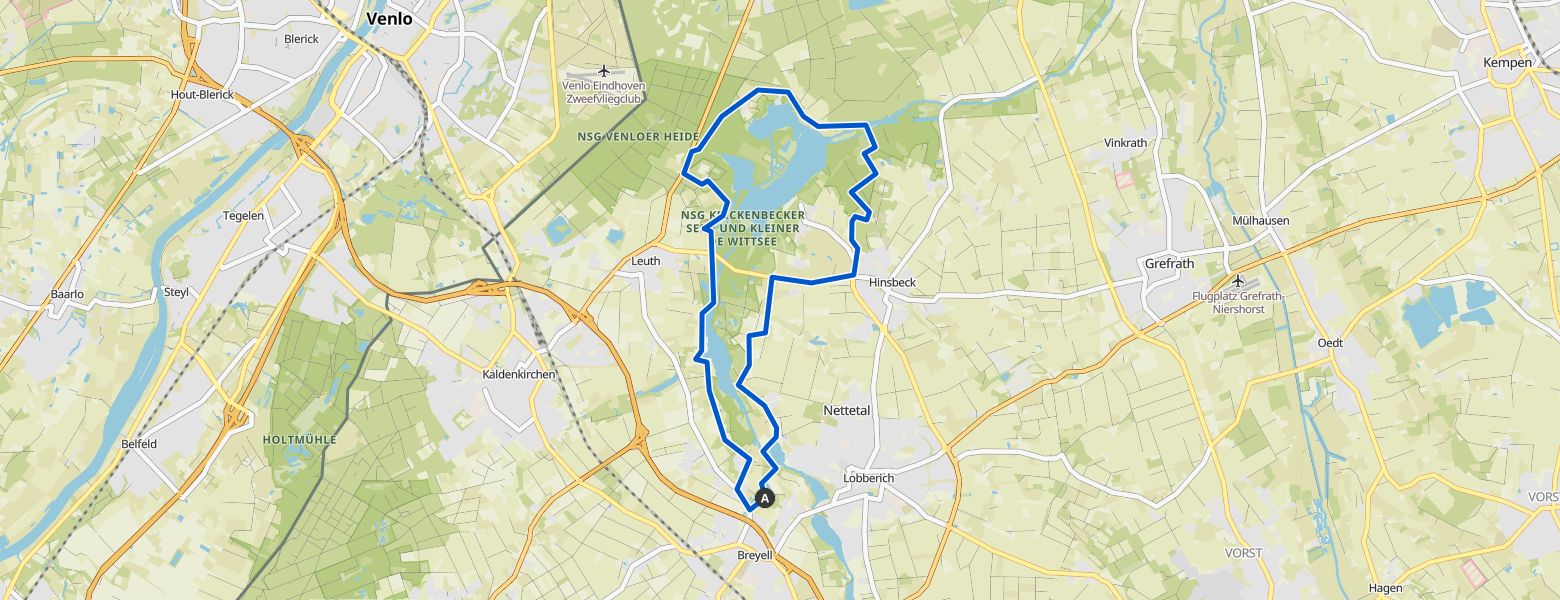 Nettetal Hiking (11-08-2024) map