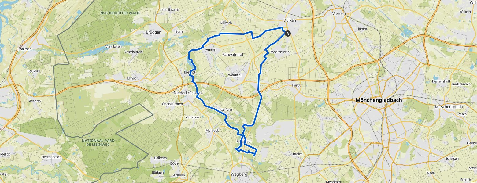 Viersen - Wegberg loop eMTB Ride (14-08-2024) Map Image