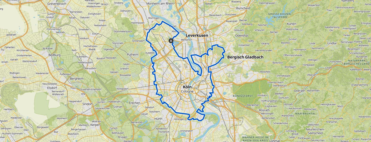 Megamarsch Köln 2024 map