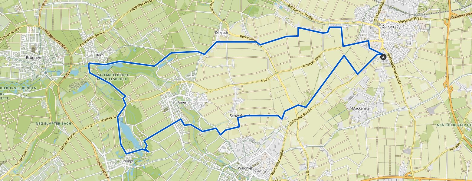 Viersen - Brüggen loop eMTB Ride (13-12-2024) Map Image