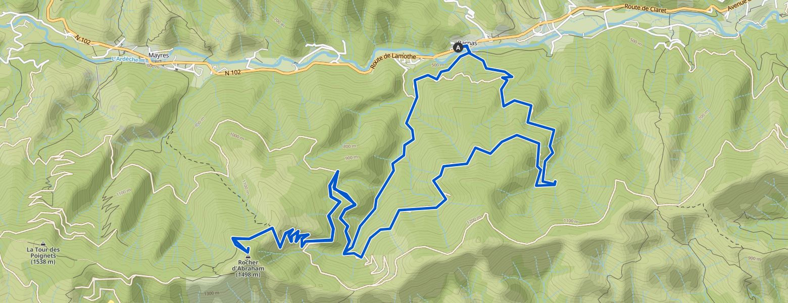 Climbing Rocher d'Abraham map