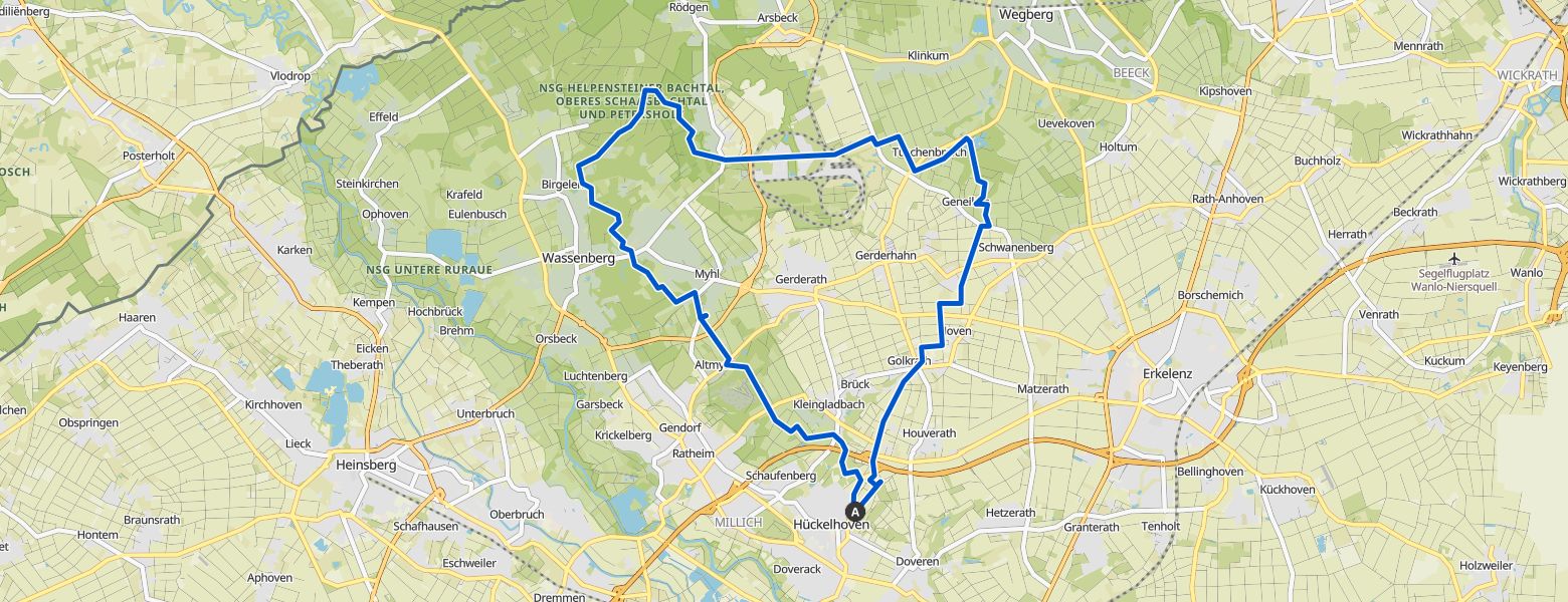 Hückelhoven - Wassenberg loop Hiking (26-04-2025) map