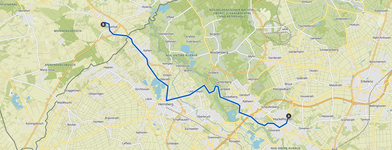 eMTB Ride from Hückelhoven to Posterholt (21-06-2025) Map Image