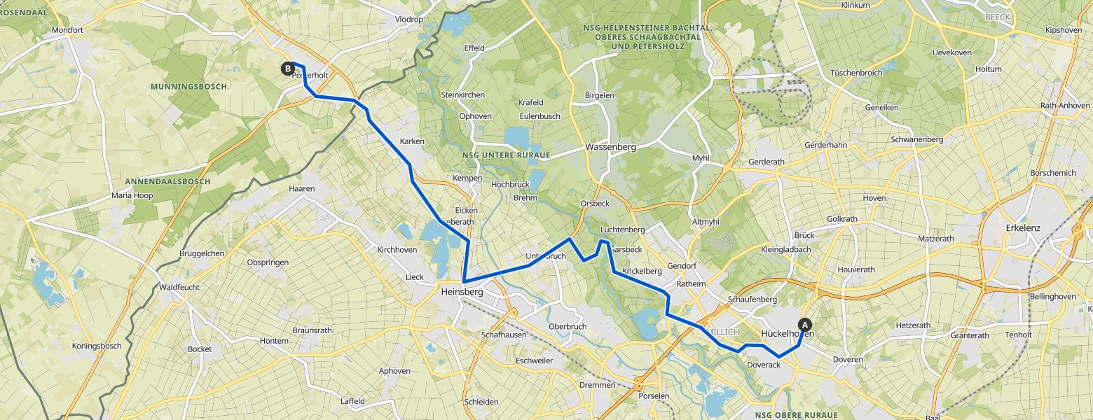 eMTB Ride from Hückelhoven to Posterholt (21-06-2025) map