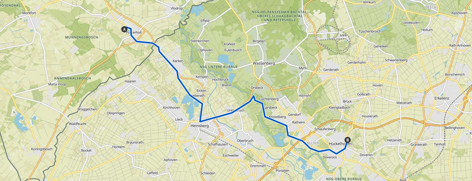 eMTB Ride from Posterholt to Hückelhoven (21-06-2025) Map Image
