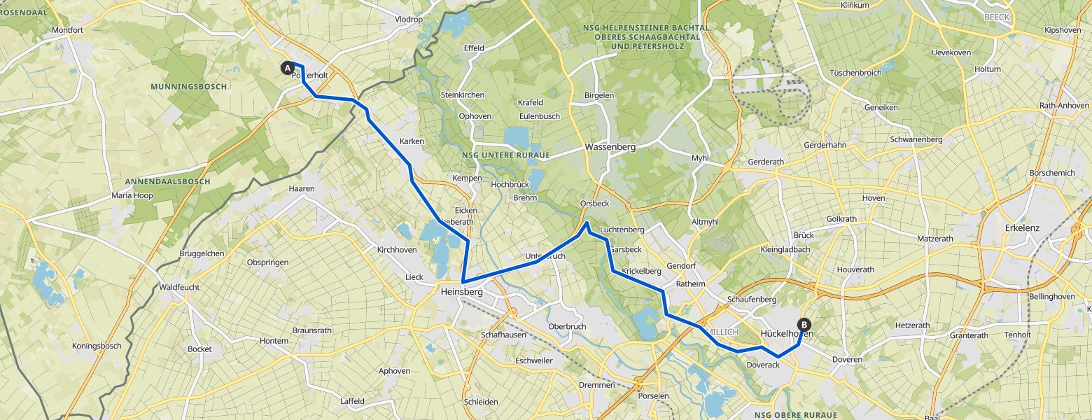 eMTB Ride from Posterholt to Hückelhoven (21-06-2025) map