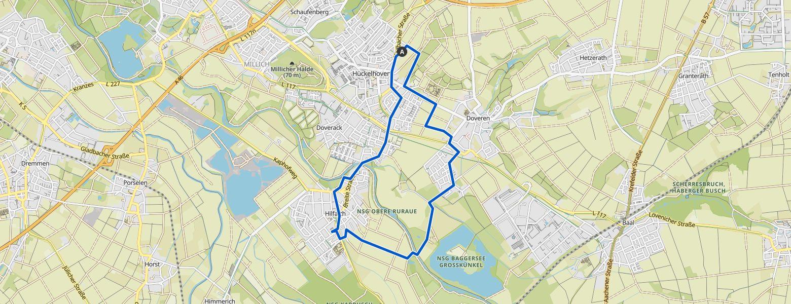 Hückelhoven Hiking (17-11-2025) Map Image