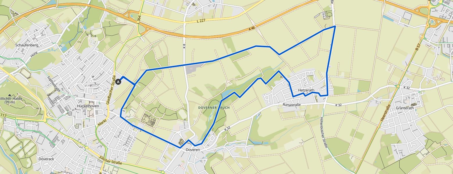 Hückelhoven - Erkelenz loop Hiking (20-11-2025) map