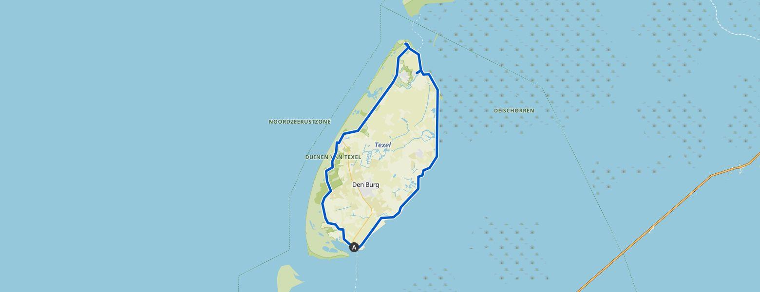 Den Hoorn - De Cocksdorp loop eMTB Ride (04-12-2025) Map Image