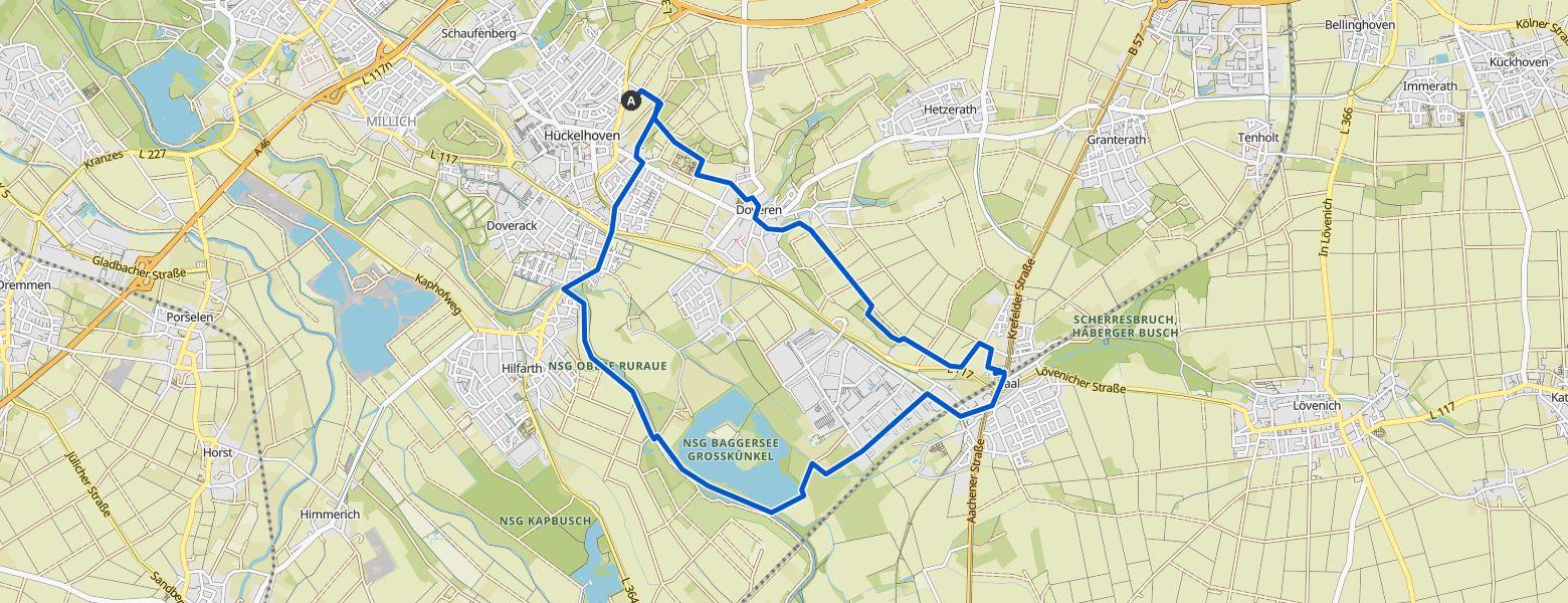 Hückelhoven Hiking (18-12-2025) Map Image
