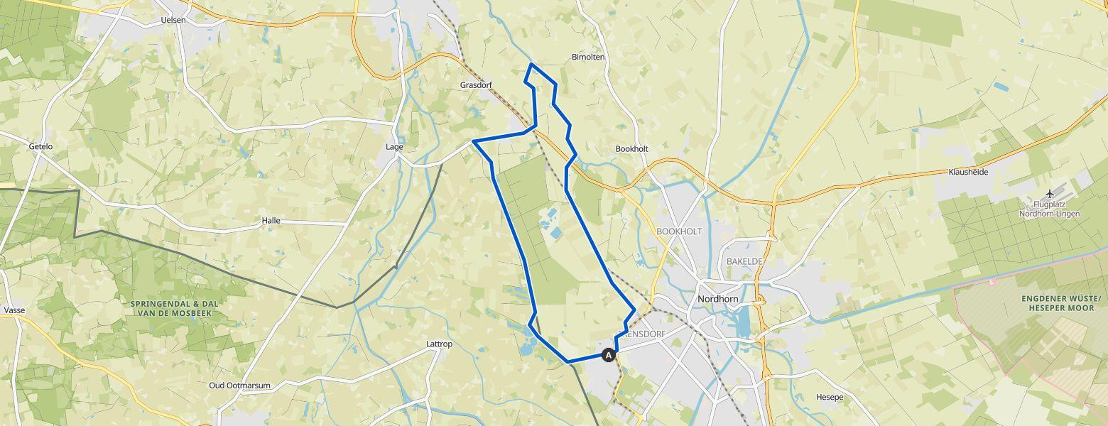 Nordhorn - Neuenhaus loop Hiking (24-12-2025) Map Image
