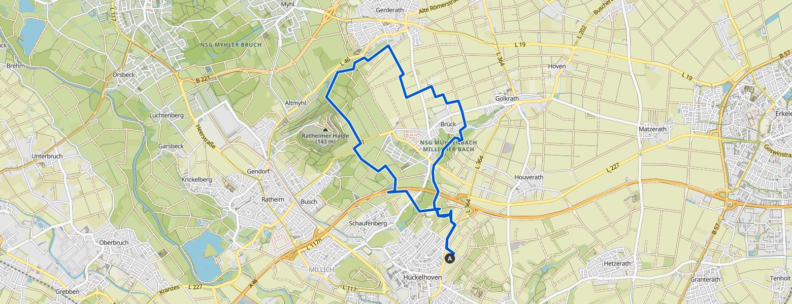 Hückelhoven - Erkelenz loop Hiking (11-01-2026) map
