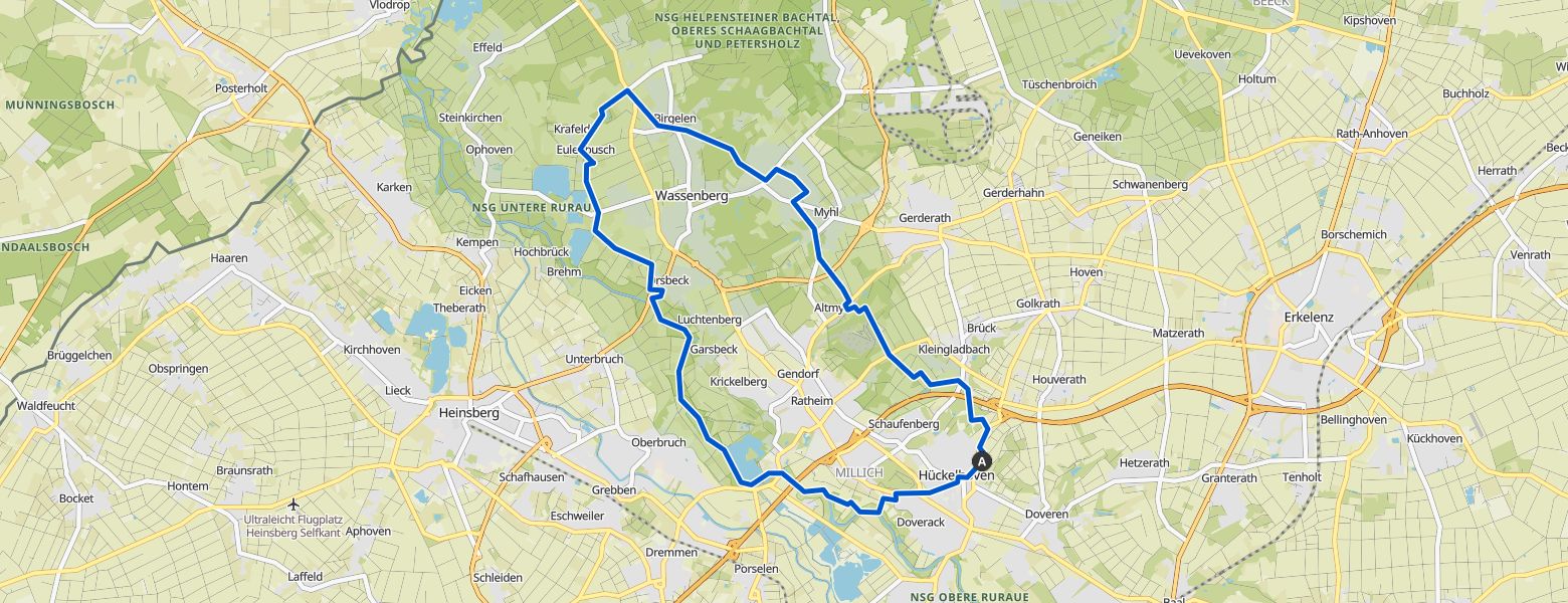 Hückelhoven - Wassenberg loop Hiking (14-02-2026) map