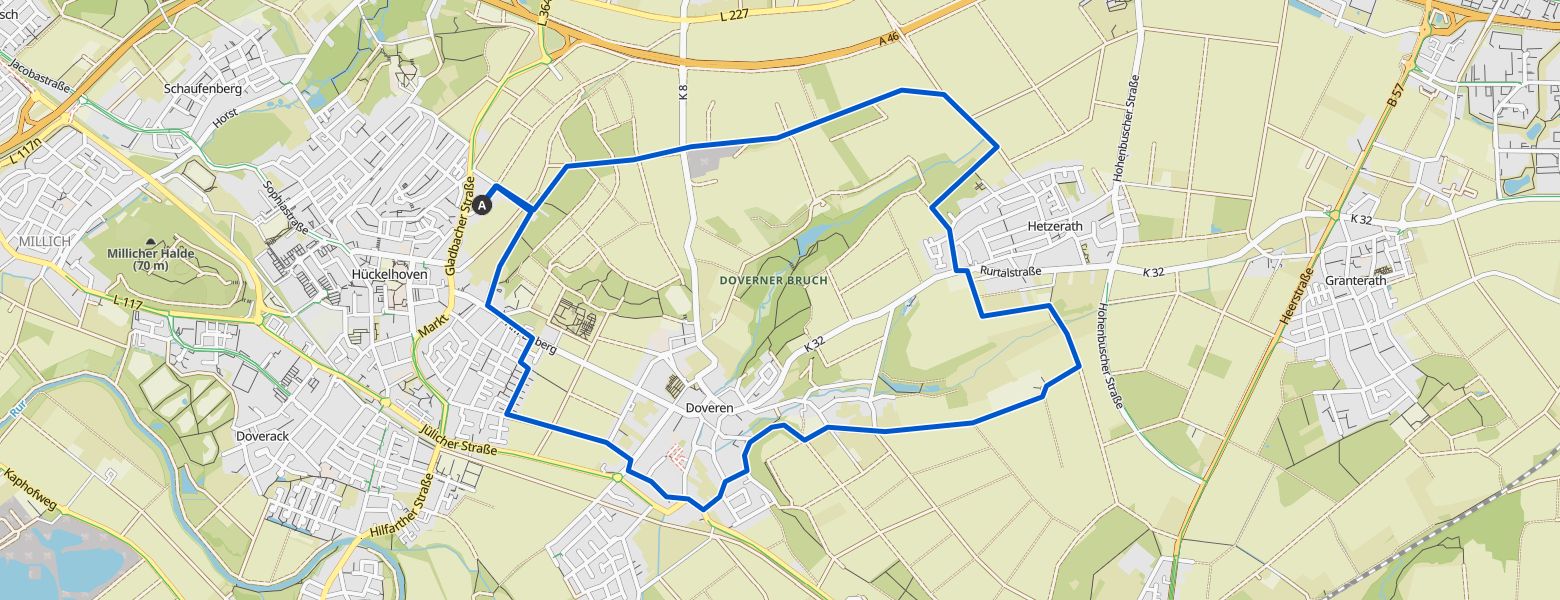 Hückelhoven Hiking (25-02-2026) map