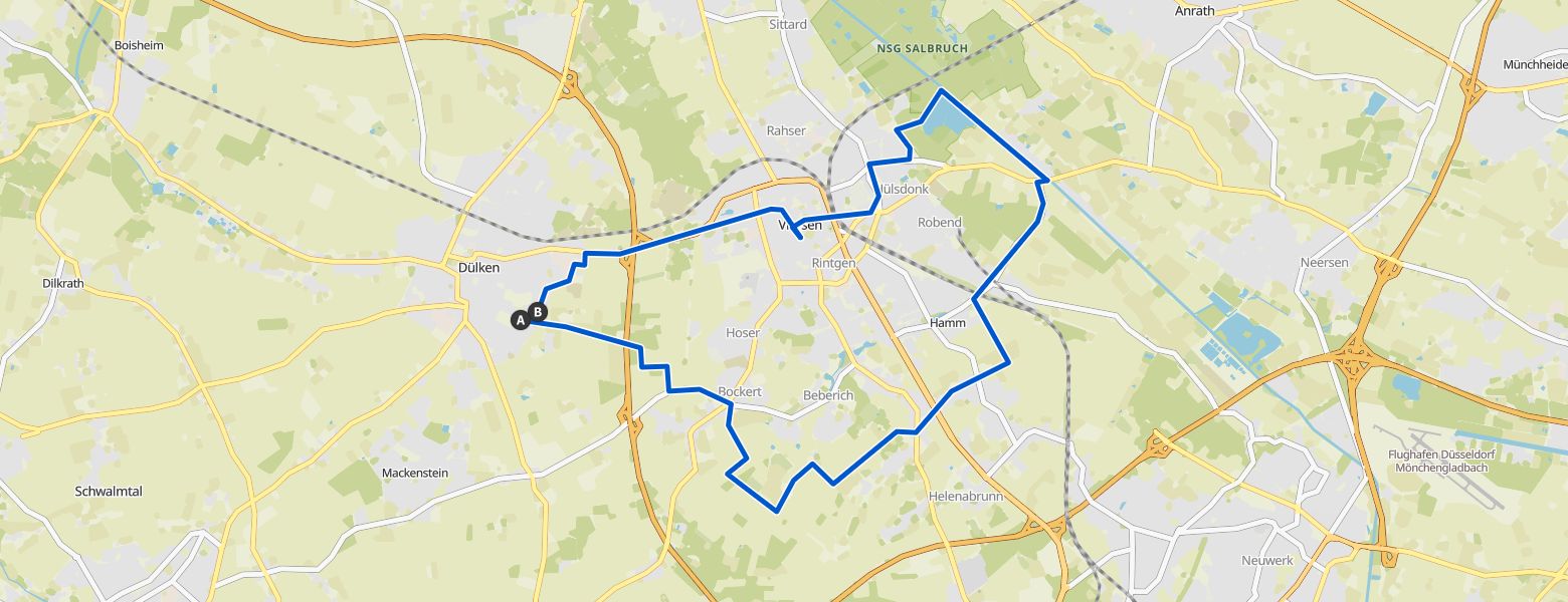 Rundum Viersen, Niers, Salbruch map