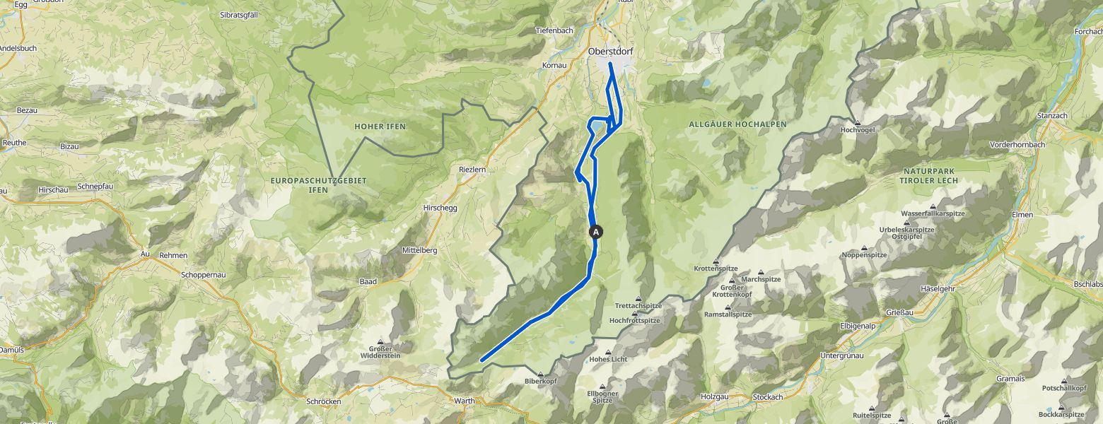 Stillachtal E-mountainbike tour map